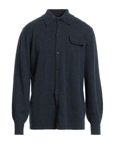 Roberto Collina Man Cardigan Midnight Blue Size 40 Merino Wool, Cashmere