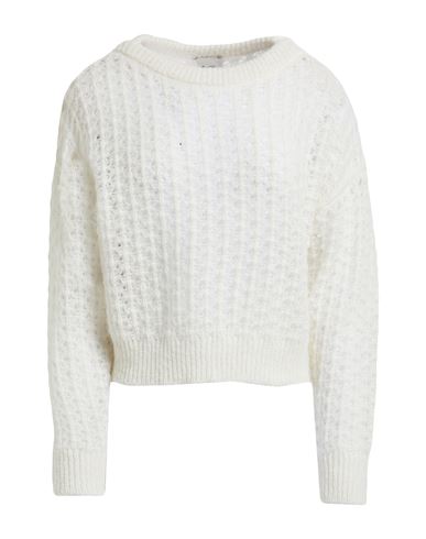 ALYSI ALYSI WOMAN SWEATER IVORY SIZE L ALPACA WOOL, POLYAMIDE 