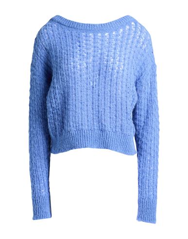 ALYSI ALYSI WOMAN SWEATER PASTEL BLUE SIZE L ALPACA WOOL, POLYAMIDE 