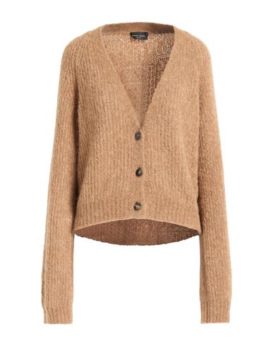 Roberto Collina Woman Cardigan Camel Size S Baby Alpaca Wool, Recycled Nylon In Nude
