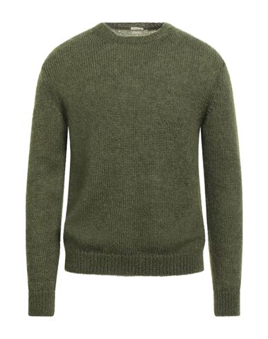 Massimo Alba Man Sweater Military Green Size M Mohair Wool, Silk
