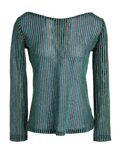 Pho® Firenze Pho Firenze Woman Top Black Size L Viscose, Cotton, Polyester, Metallic Polyester, Polyamide