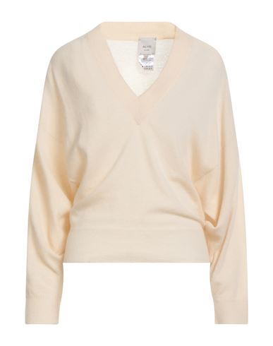 Alysi Woman Sweater Cream Size L Merino Wool, Cashmere