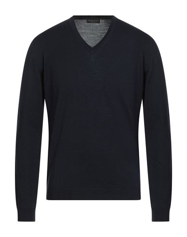 Roberto Collina Man Sweater Midnight Blue Size 44 Merino Wool In Black