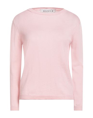 Shirtaporter Woman Sweater Blush Size 8 Merino Wool In Pink