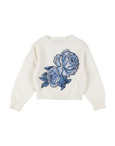 Monnalisa Toddler Girl Sweater Ivory Size 6 Cotton, Wool In White