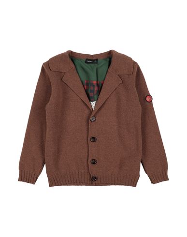 Monnalisa Toddler Boy Cardigan Chocolate Brown Size 6 Viscose, Polyamide, Wool, Cashmere