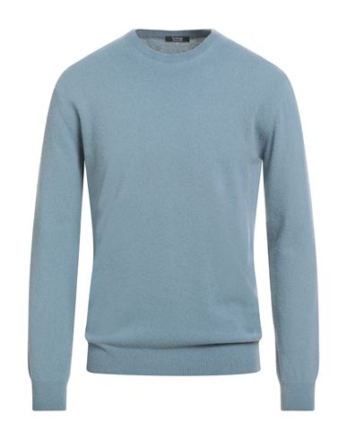 Bomboogie Man Sweater Slate Blue Size 3xl Wool, Polyamide