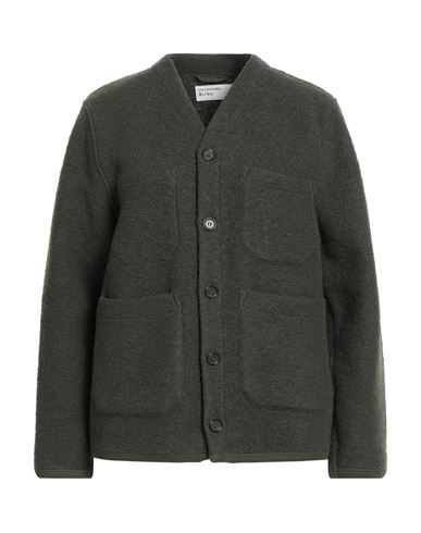 Universal Works Woman Cardigan Dark Green Size S Wool, Recycled Polyester