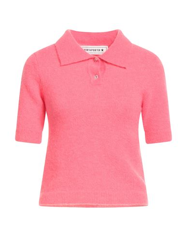 Shirtaporter Woman Sweater Coral Size L Polyamide, Wool, Alpaca Wool, Elastane