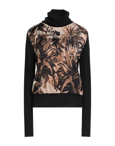 Shirtaporter Woman Turtleneck Black Size M Wool, Viscose, Polyamide, Cashmere