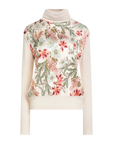 Shirtaporter Woman Turtleneck Beige Size S Wool, Viscose, Polyamide, Cashmere