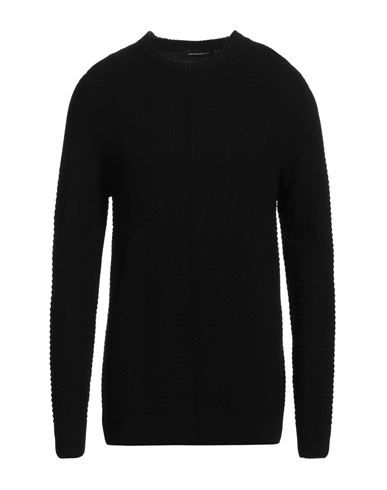 Alessandro Di Lorenzo Man Sweater Black Size 3xl Acrylic, Wool, Tencel