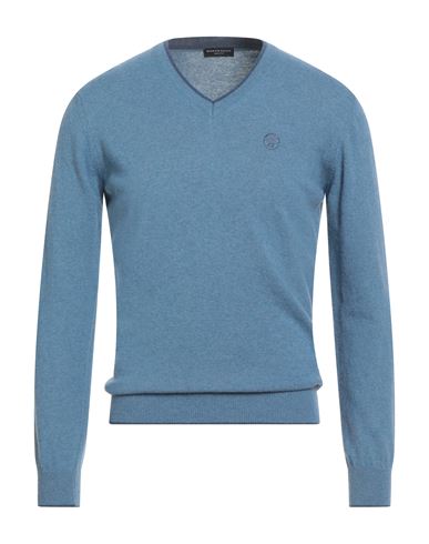 North Sails Man Sweater Slate Blue Size Xxl Polyamide, Wool, Viscose, Cashmere
