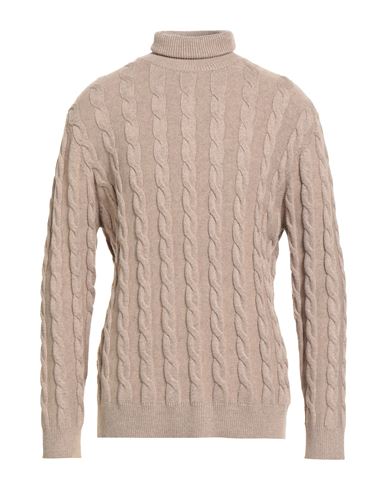 Detwelve Man Turtleneck Sand Size 44 Wool, Cashmere