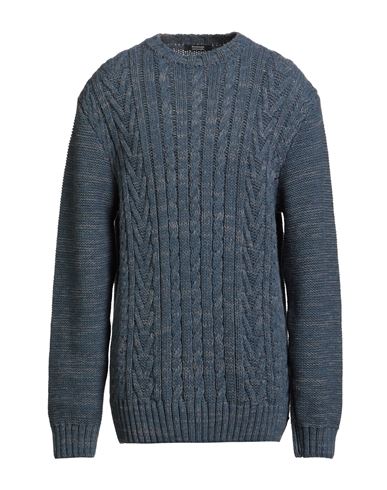 Bomboogie Man Sweater Slate Blue Size 3xl Acrylic, Wool In Blue
