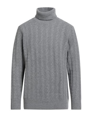 Zanone Man Turtleneck Grey Size 42 Alpaca Wool, Virgin Wool In Gray