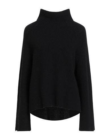 Floor Woman Turtleneck Black Size M Virgin Wool