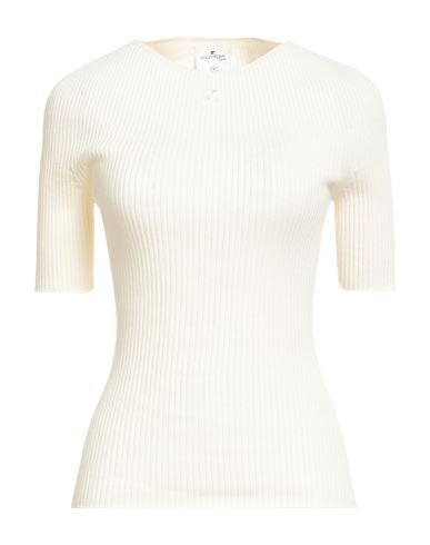 Courrèges Courreges Woman Sweater Cream Size M Cotton, Merino Wool