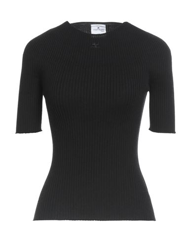 Courrèges Courreges Woman Sweater Black Size L Cotton, Merino Wool