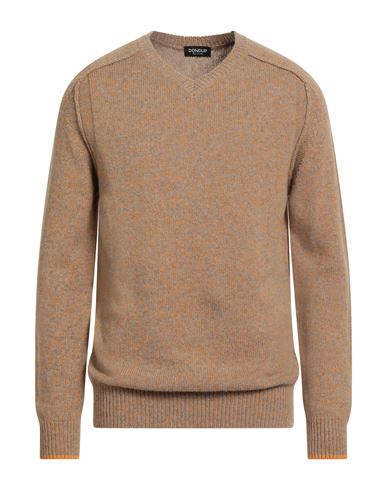 Dondup Man Sweater Camel Size 40 Wool, Elastane
