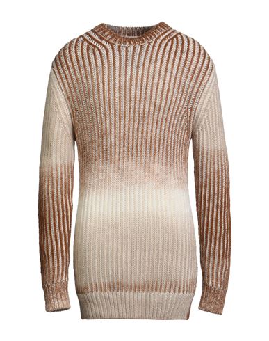 Dondup Man Sweater Camel Size 42 Wool, Acrylic, Alpaca Wool In Multi