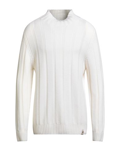 H953 Man Turtleneck Ivory Size 44 Merino Wool In White