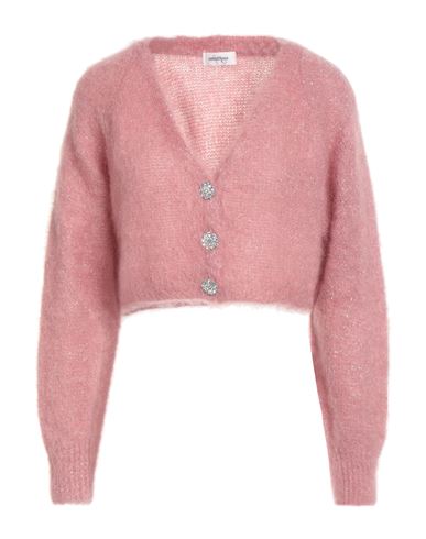 Ottod'ame Woman Cardigan Antique Rose Size 10 Mohair Wool, Polyamide, Polyester, Elastane