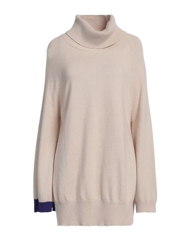 Nocold Woman Turtleneck Beige Size S Merino Wool, Viscose, Polyamide, Cashmere In Sand