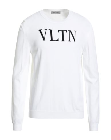 Valentino Garavani Man Sweater White Size 44 Viscose, Polyamide In White