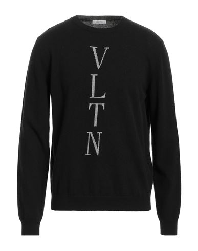 Valentino Garavani Man Sweater Black Size 44 Virgin Wool In Black