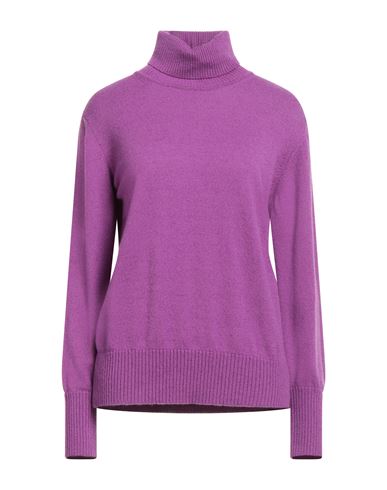 Alpha Studio Woman Turtleneck Mauve Size 12 Wool, Cashmere In Purple