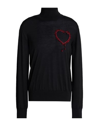 Dsquared2 Woman Turtleneck Black Size L Virgin Wool In Black