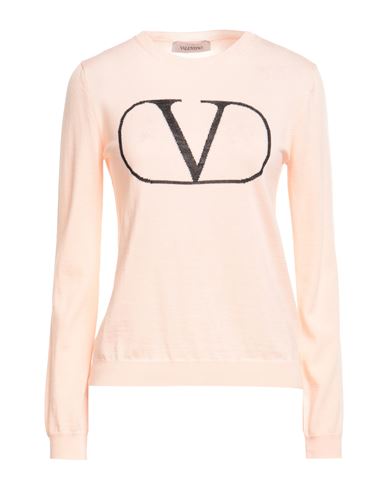 Valentino Garavani Woman Sweater Apricot Size 6 Virgin Wool