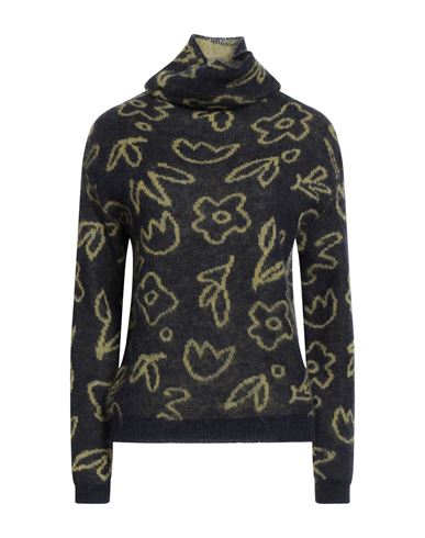 Alessia Santi Woman Turtleneck Midnight Blue Size 2 Alpaca Wool, Polyamide, Wool