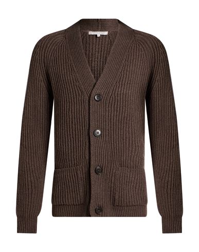 Brian Dales Man Cardigan Taupe Size L Wool, Acrylic, Cashmere In Brown