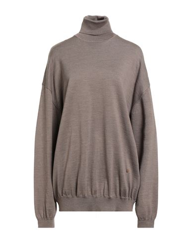 Moschino Couture Woman Turtleneck Light Brown Size 8 Virgin Wool In Brown