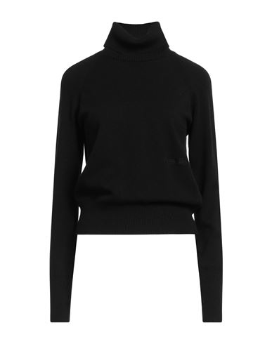 Hinnominate Woman Turtleneck Black Size S Viscose, Polyester, Polyamide