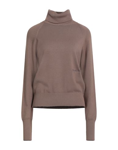 Hinnominate Woman Turtleneck Camel Size M Viscose, Polyester, Polyamide In Brown