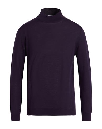 Bellwood Man Turtleneck Plum Size 42 Merino Wool In Purple