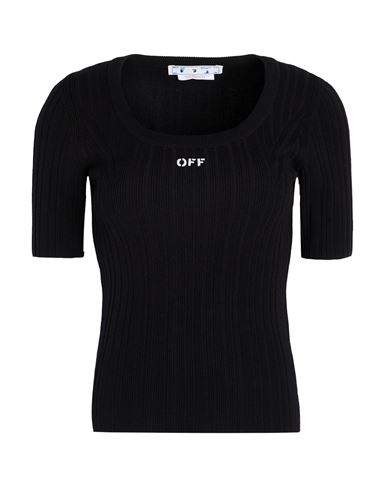 Off-white Woman Sweater Black Size 4 Viscose, Polyester