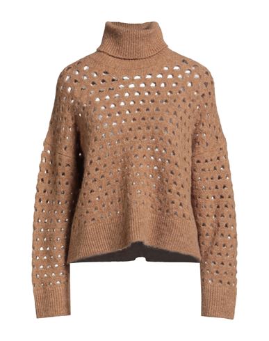 Suoli Woman Sweater Camel Size 6 Acrylic, Alpaca Wool, Polyamide, Wool, Elastane