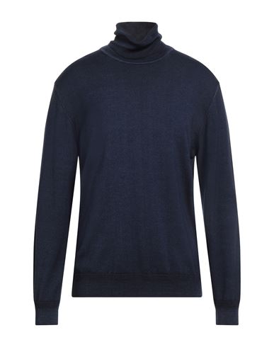 Bellwood Man Turtleneck Navy Size 44 Merino Wool In Blue