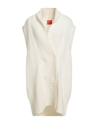 Shop Merci Italia Woman Cardigan Ivory Size L Acrylic, Mohair Wool, Wool, Polyamide