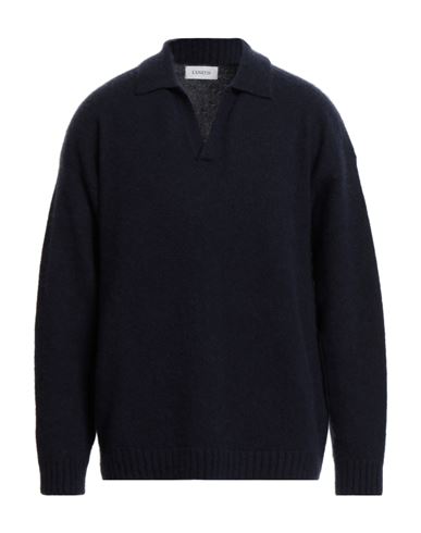 Laneus Man Sweater Navy Size 40 Cashmere, Silk, Polyester