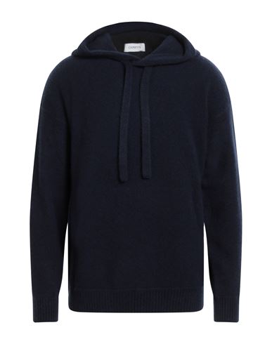 Laneus Man Sweater Navy Size 44 Cashmere, Silk, Polyester In Blue