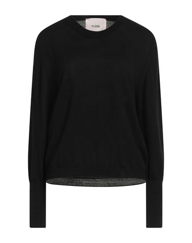 Floor Woman Sweater Black Size L Merino Wool