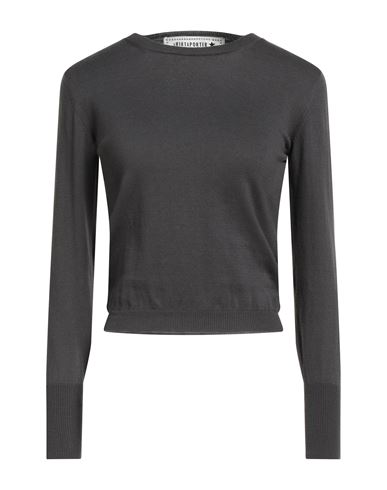 Shop Shirtaporter Woman Sweater Charcoal Size 8 Cotton