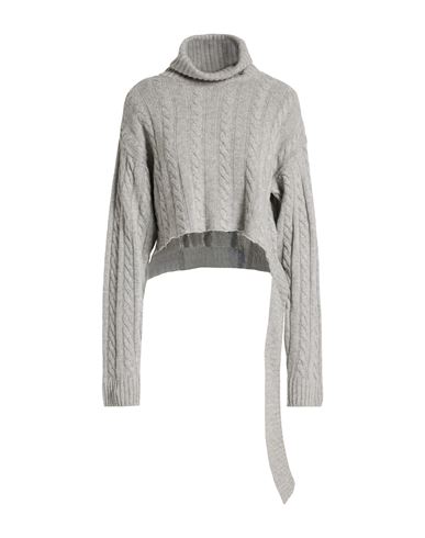 Mar De Margaritas Woman Turtleneck Light Grey Size S Viscose, Polyamide, Wool, Cashmere In Gray