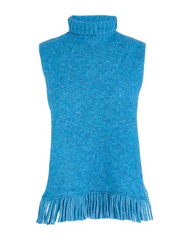 Maliparmi Malìparmi Woman Turtleneck Azure Size Onesize Wool, Polyamide, Acrylic, Alpaca Wool, Elastane